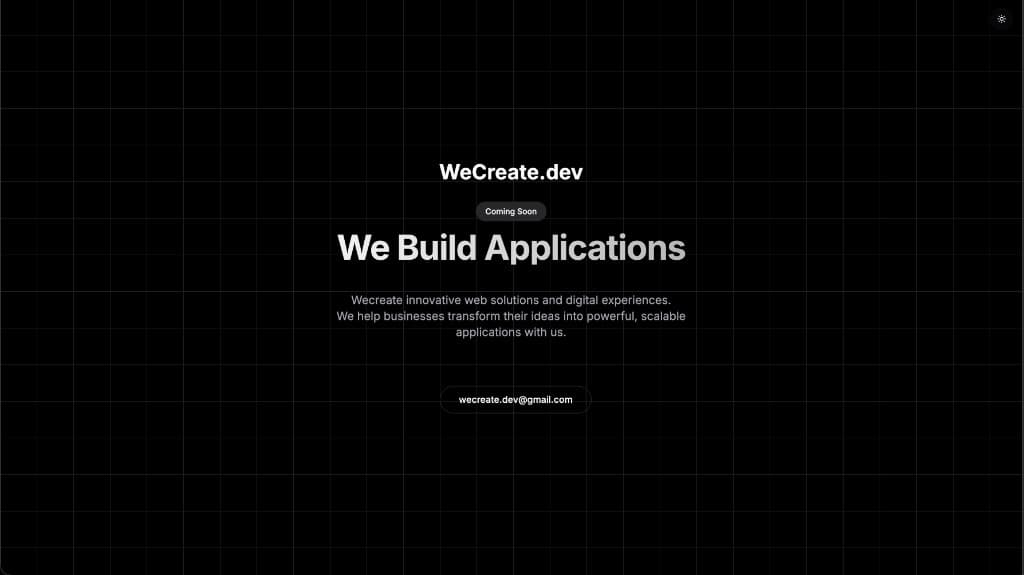 WeCreate.dev homepage